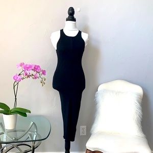 Guess Black Halter Top Midi Dress
